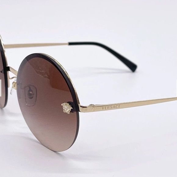 New! Versace Round Brown 59mm Sunglasses main image 8
